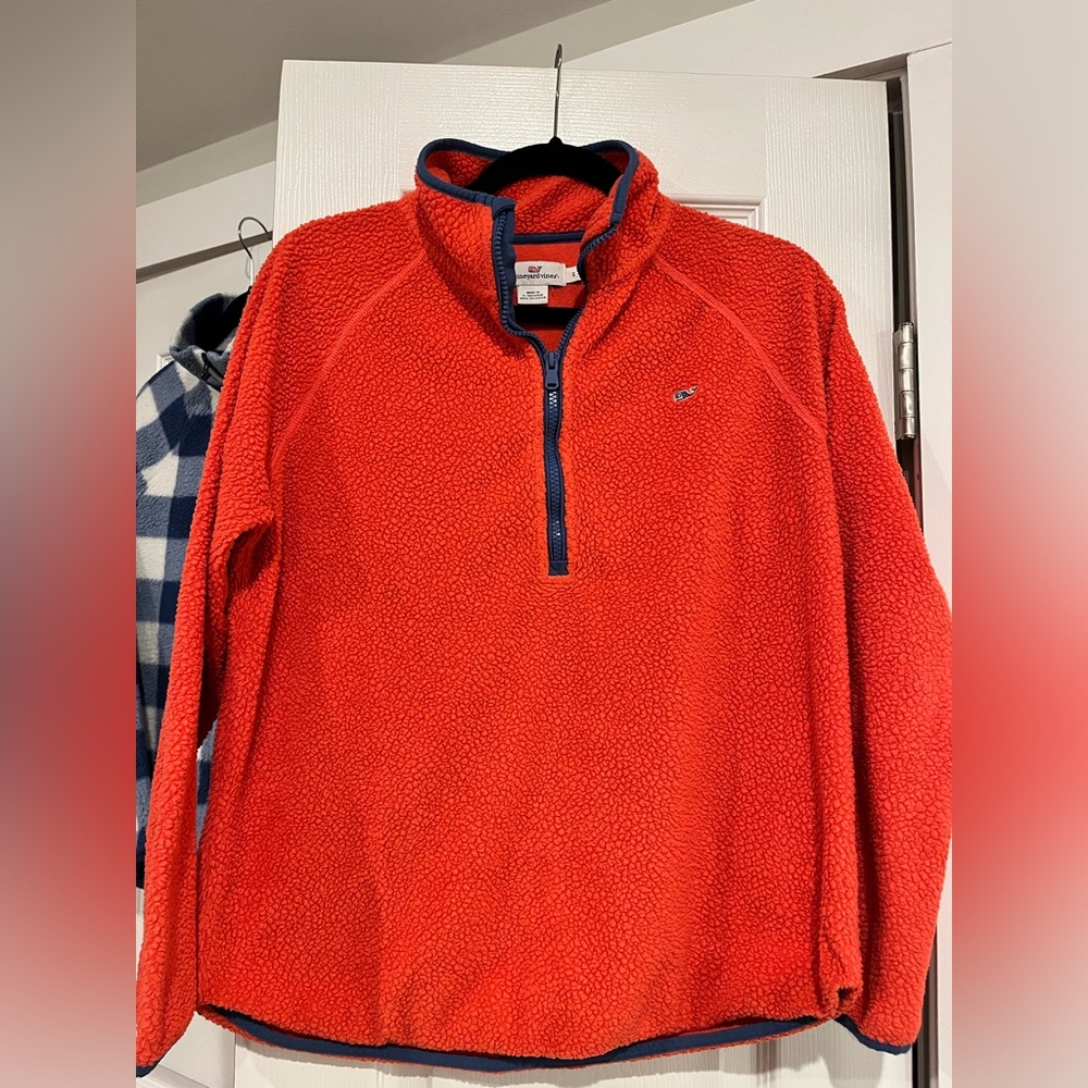 Vineyard Vines Pink Fleece Pullover